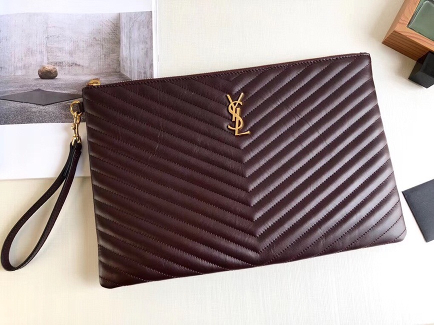  (실사영상) Saint Laurent 입생로랑 클러치백 블랙,버건디