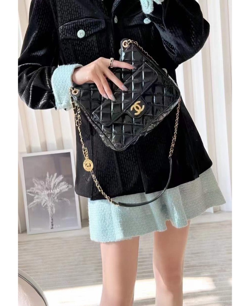 Chanel 샤넬 23c 포켓 체인 호보백 스몰 미디움 제니백