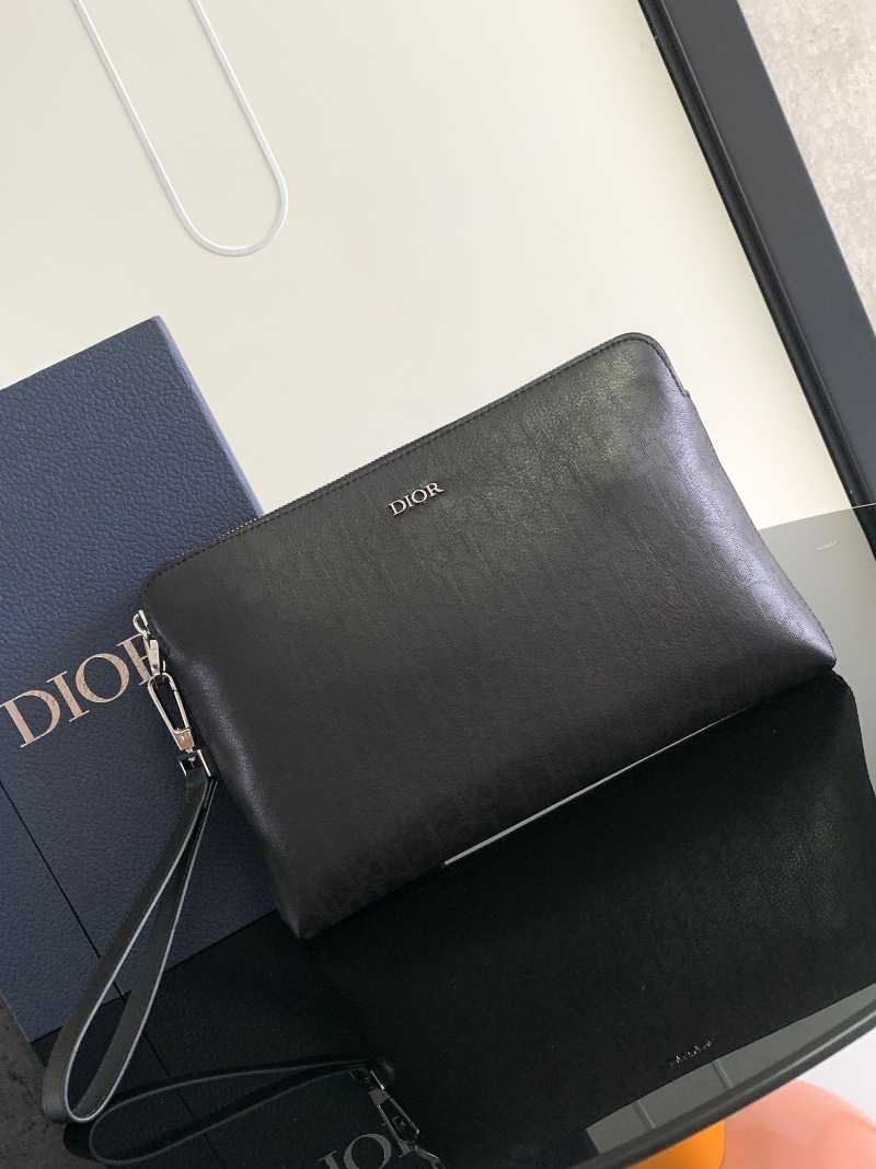 Dior 디올 오클리크 갤럭시 가죽 지퍼 파우치 클러치백