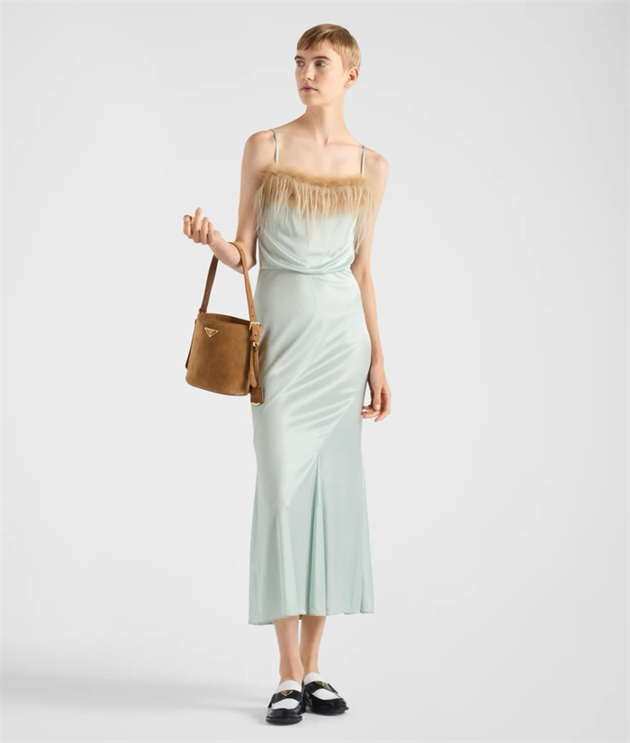 PRADA 프라다 스웨이드 스몰 버킷백 1BE078A 2024/신상