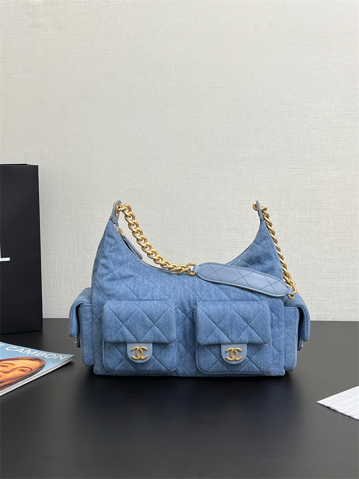 CHANEL 샤넬 맥시 데님 호보백 AS5302 2024/신상 2COLOR