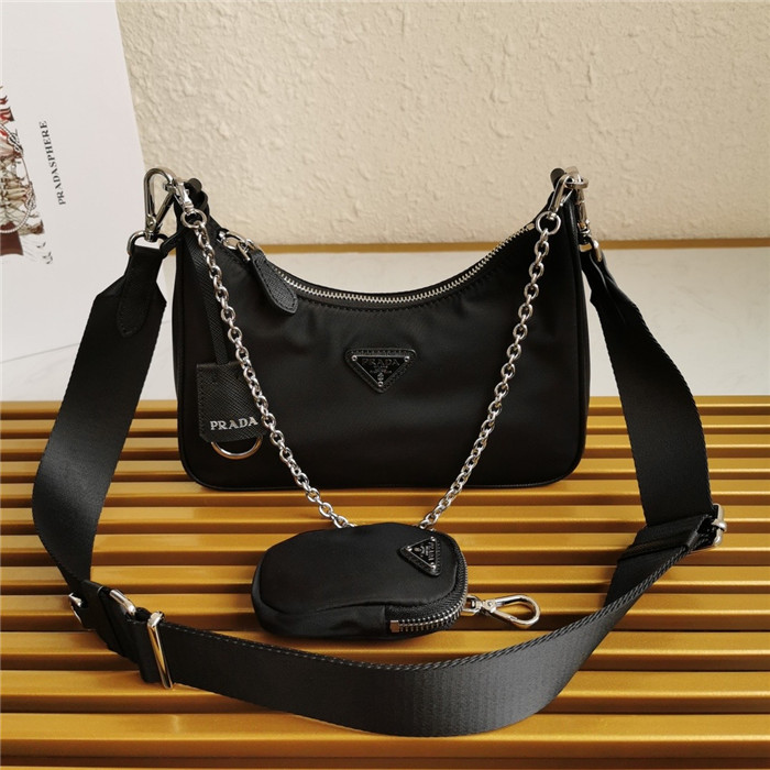 PRADA 프라다 나일론 테수토 체인스트랩 멀티 호보백