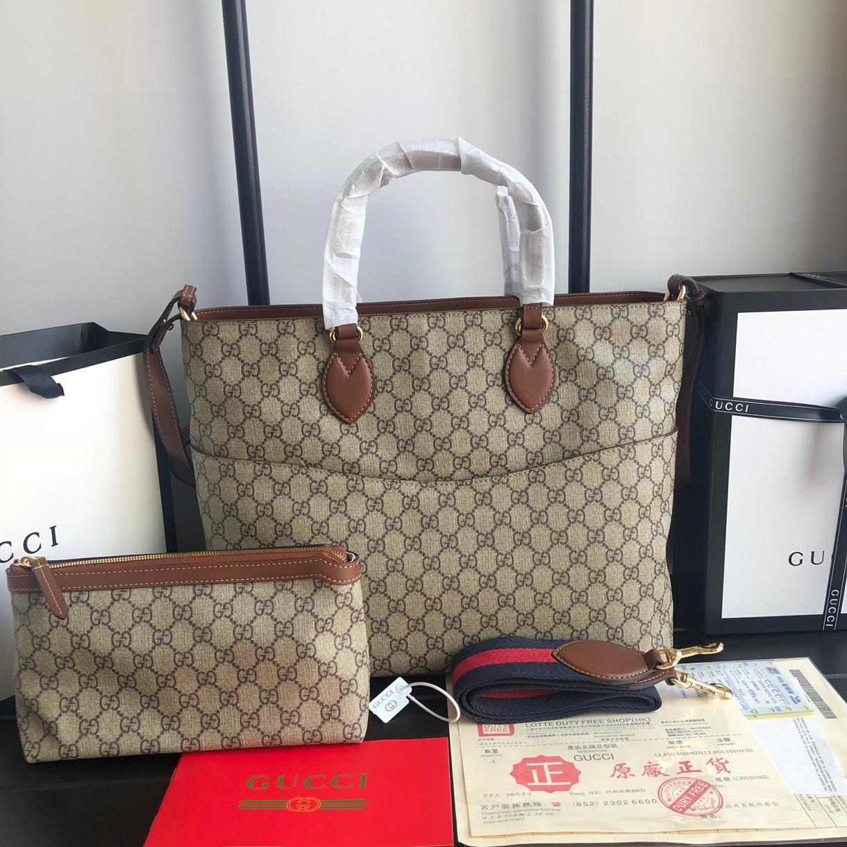 Gucci 2020 여성용 구찌 GG 수프림 파우치 투웨이 숄더백 3가지 색상