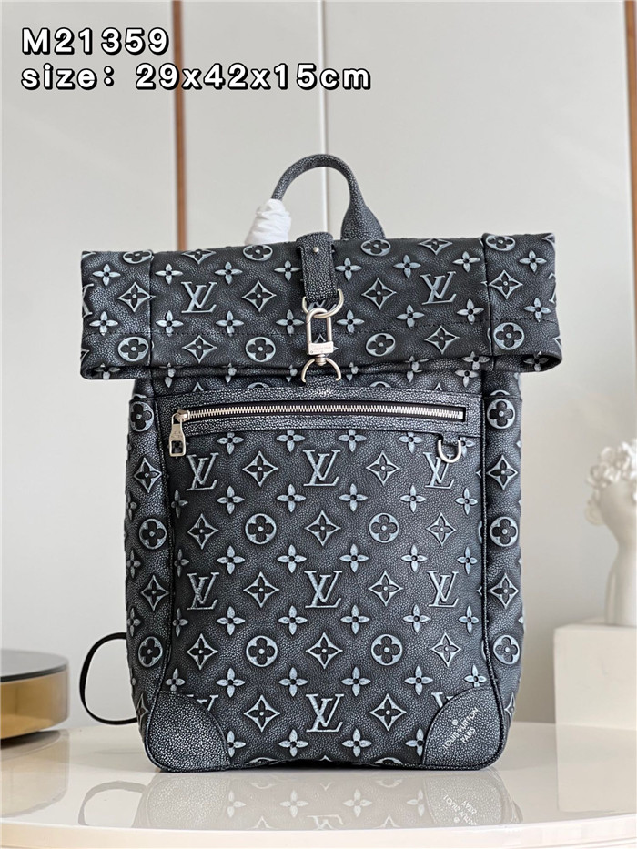  Louis Vuitton  루이비통 롤 탑 블렌디드 페브릭 백팩 M21359