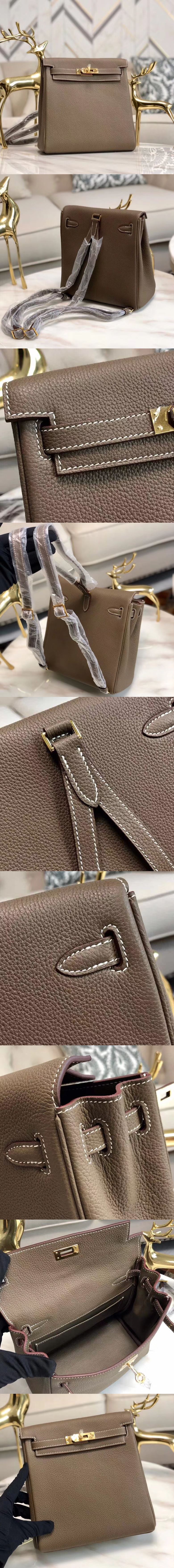 [HERMES][프리미엄]에르메스 켈리아도 백팩 22cm-21 토고 금장