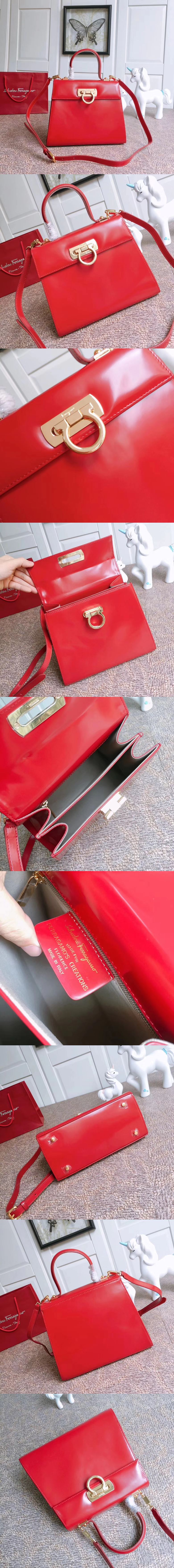 [FERRAGAMO]페레가모 간치니 탑 핸들백 25cm 21E889-3