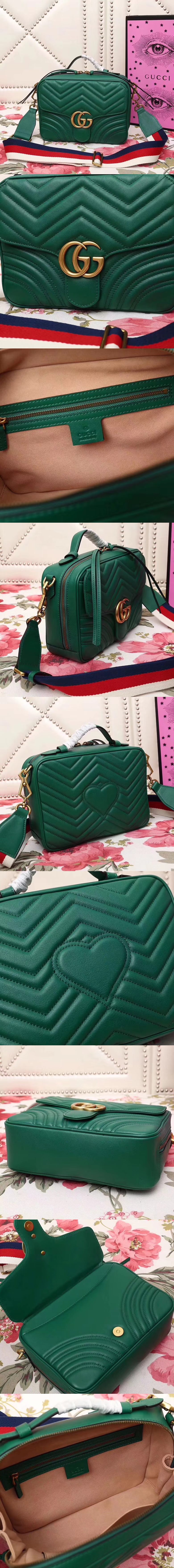 [GUCCI]구찌 마몬트 탑핸들 숄더백 498100-5