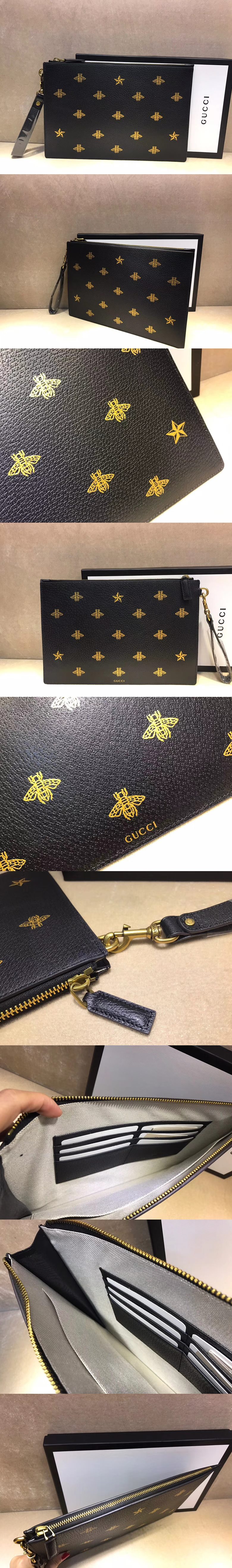 [GUCCI]구찌 스타비 레더 클러치 495006