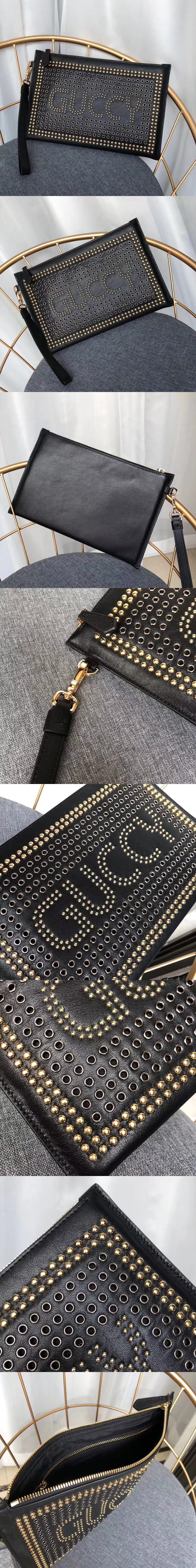 [GUCCI]구찌 프린트 가죽 파우치 510489