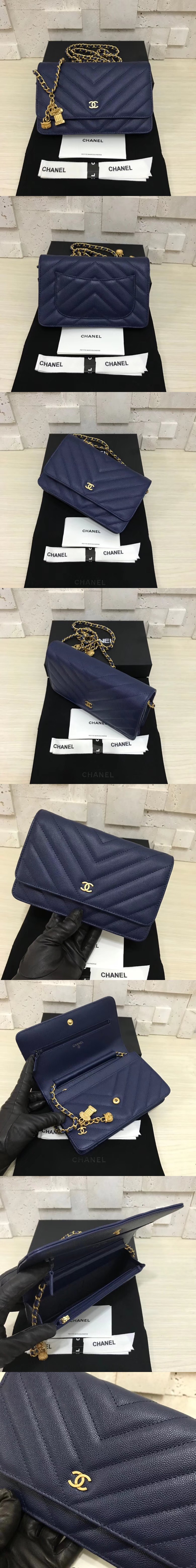 [CHANEL]샤넬 쉐브론 WOC A33814-8