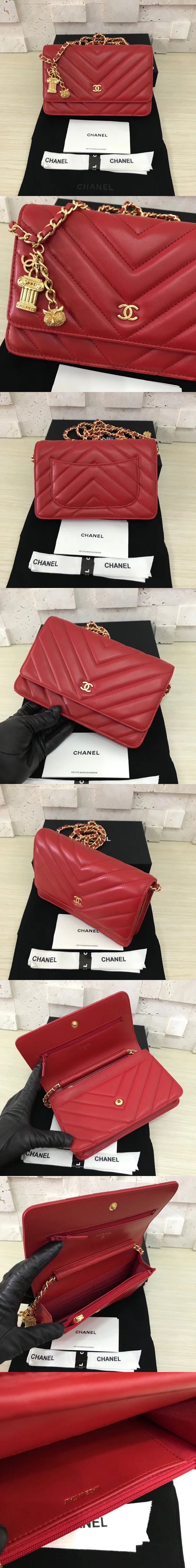 [CHANEL]샤넬 쉐브론 WOC A33814-12