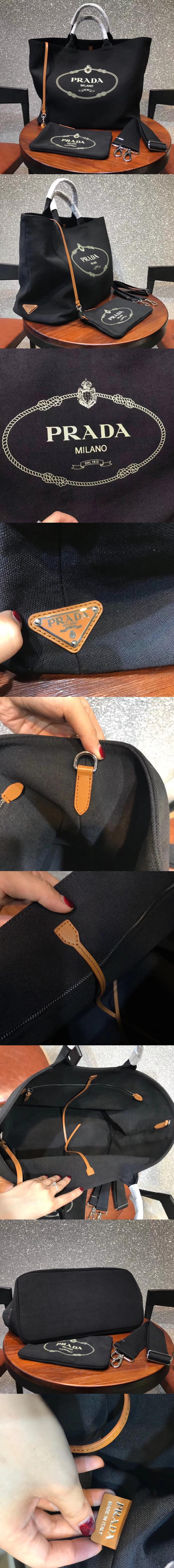 [PRADA]프라다 페브릭 핸드백 1BG161-4