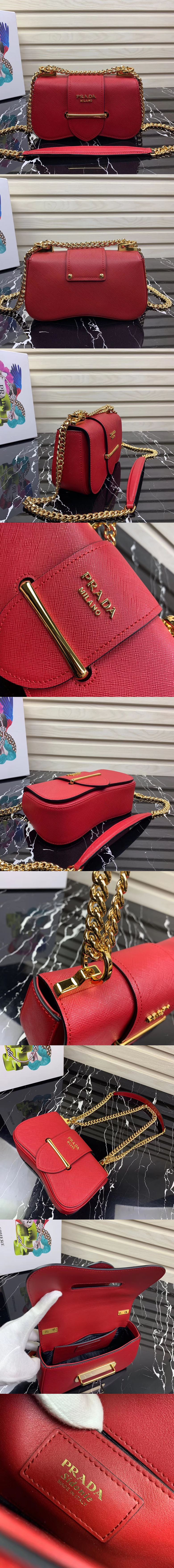 [PRADA]프라다 시도니 레더 숄더백 1BD219-2