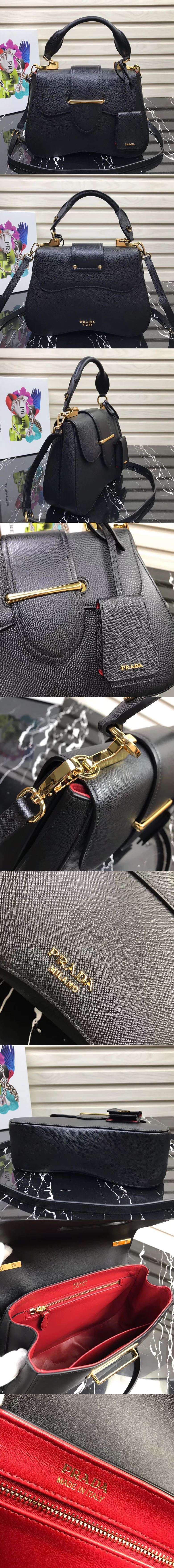 [PRADA]프라다 시도니 미디움 사피아노백 1BN005