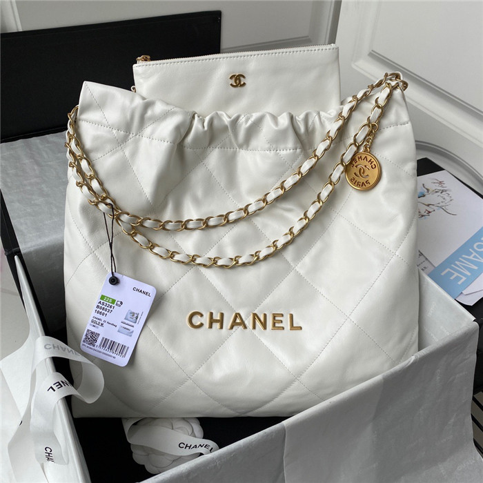  CHANEL 샤넬 샤이니 카프스킨 골드메탈 핸드백 AS3261