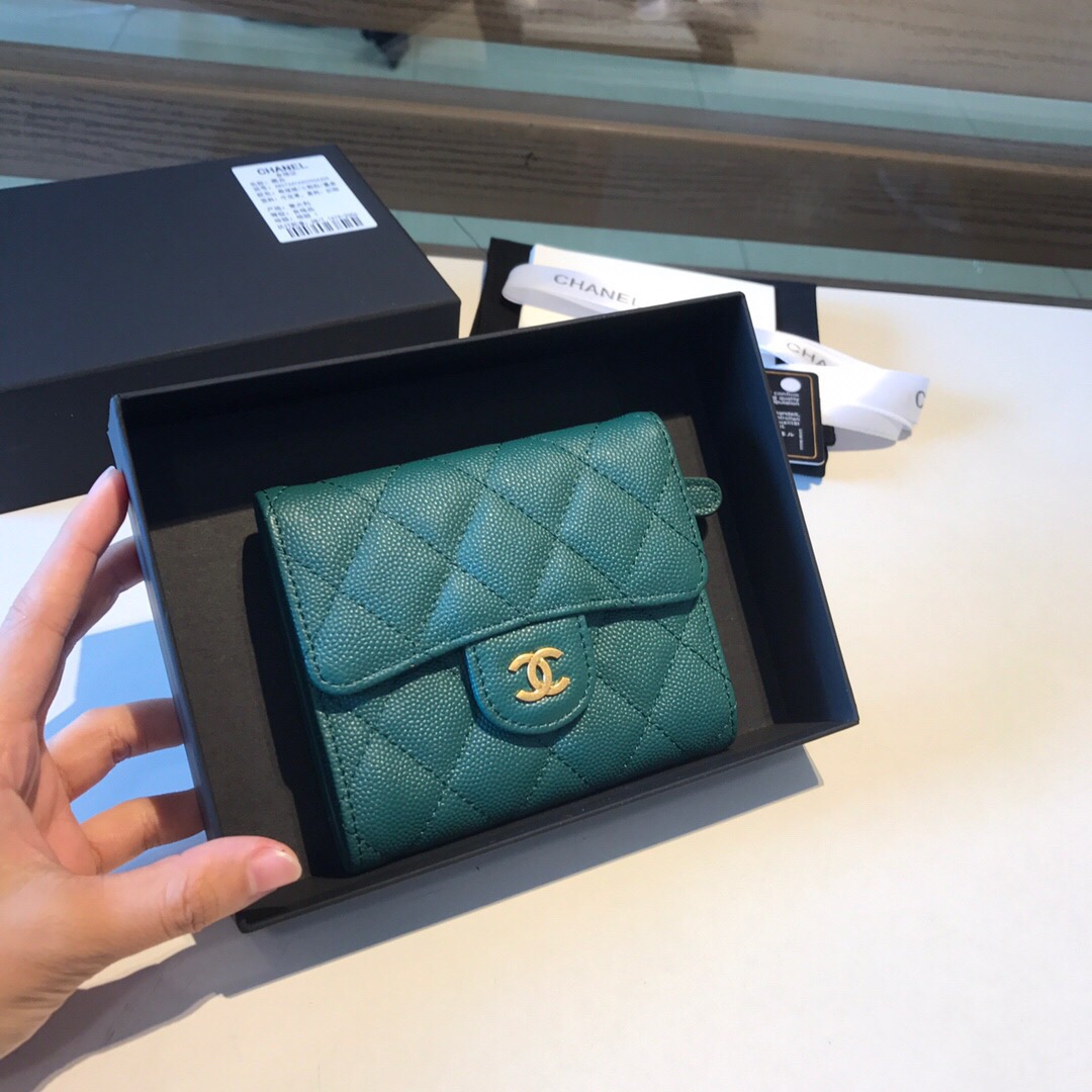 CHANEL 샤넬 캐비어 반지갑 11CM AS401052