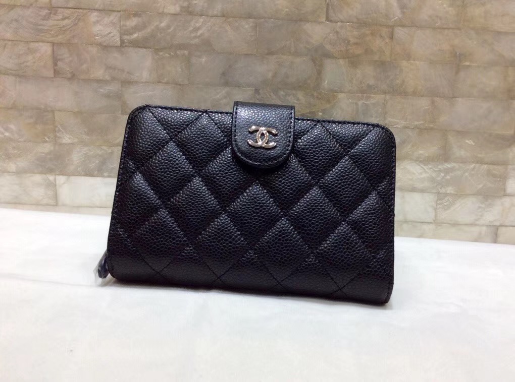 샤넬지갑 캐비어 은장 15CM AS30211