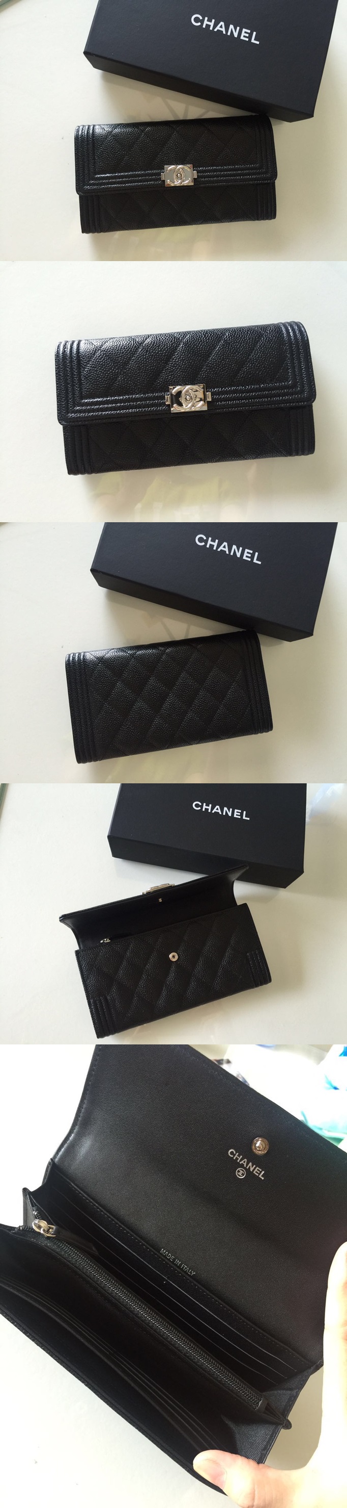 [CHANEL]샤넬 보이 플랩 지갑