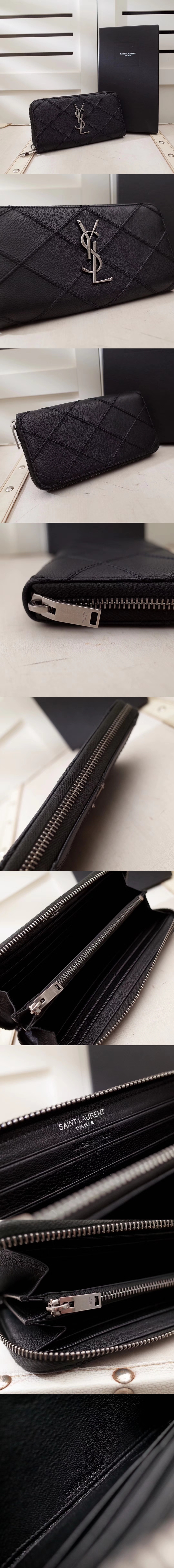 [Yves Saint Laurent]입생로랑 지퍼 어라운드 지갑 455681-1