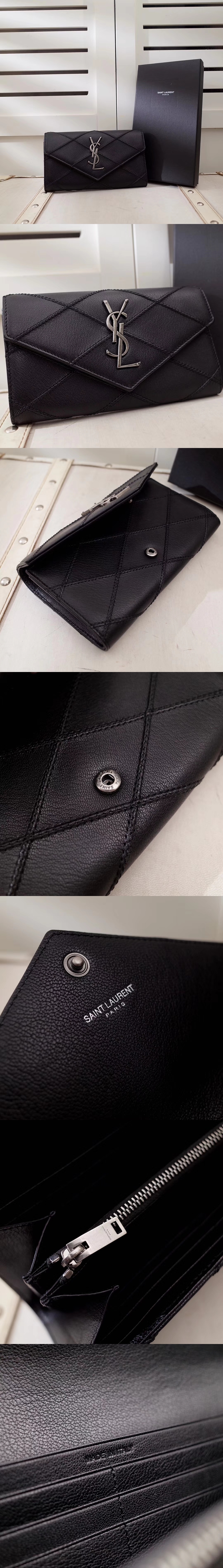 [Yves Saint Laurent]입생로랑 플랩 장지갑 455662