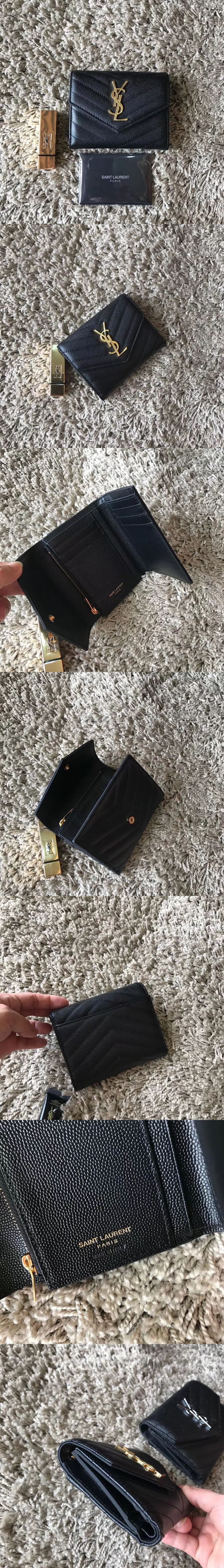 SAINT LAURENT 입생로랑 컴팩트 트리폴드 반지갑 403943