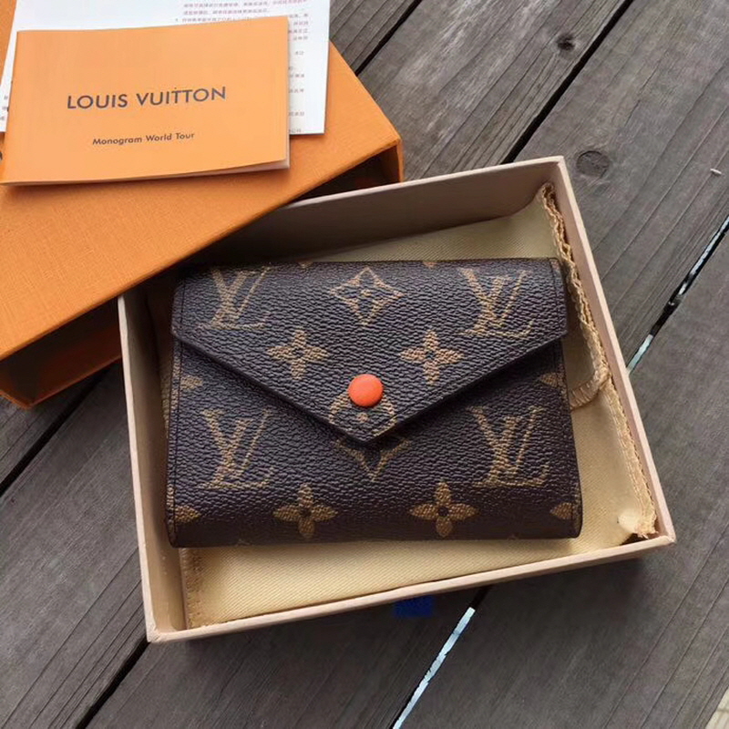 LOUIS VUITTON 빅토린 월릿 오렌지,핑크,브라운