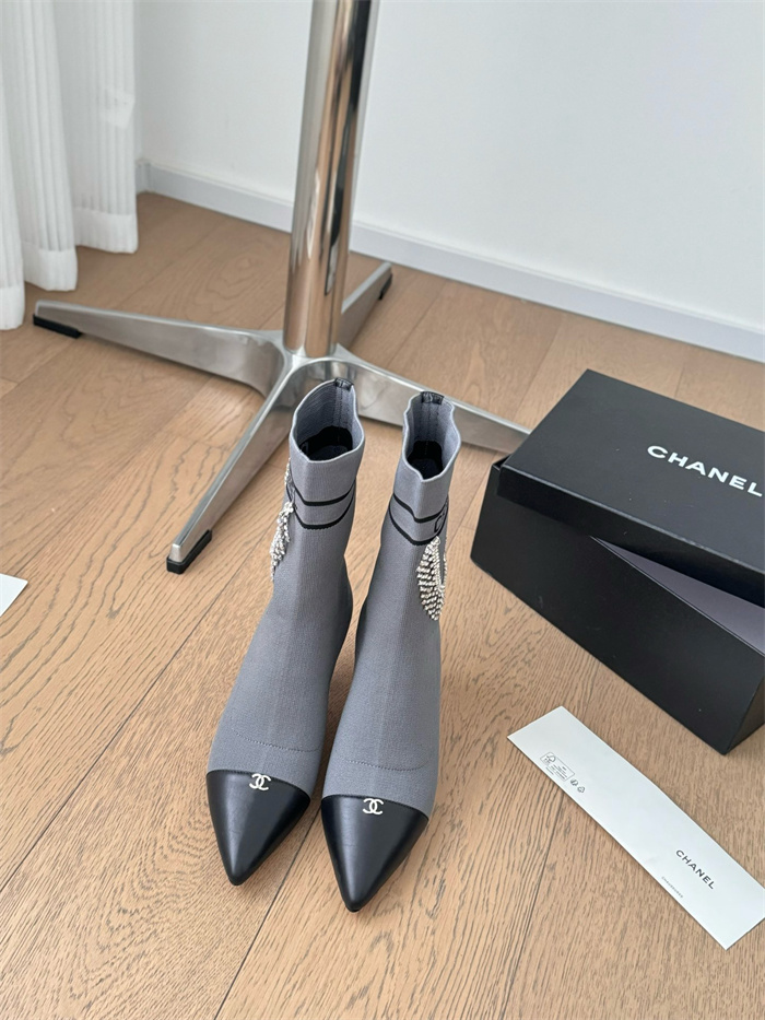 CHANEL 샤넬 여성용 부츠 C48434-1 2024/신상 블랙,그레이 2COLOR