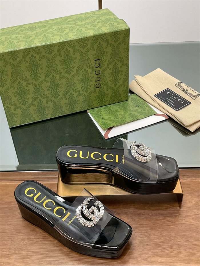 GUCCI 구찌 여성용 슬리퍼 (굽높이6.3CM) G78978-2 2024/신상 블랙,화이트 2color