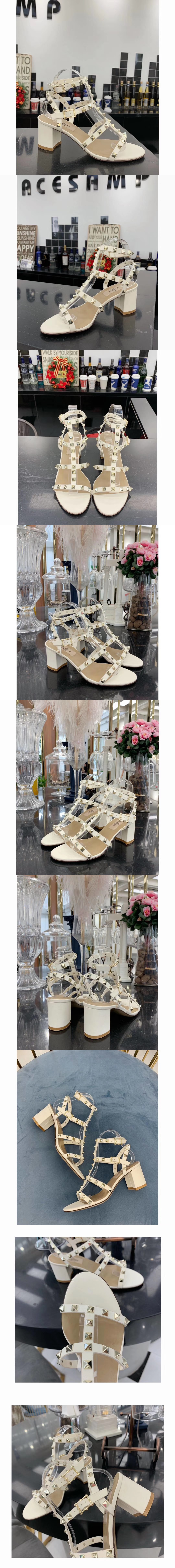 발렌티노 락스터드 샌들힐 6.5cm N01470-1