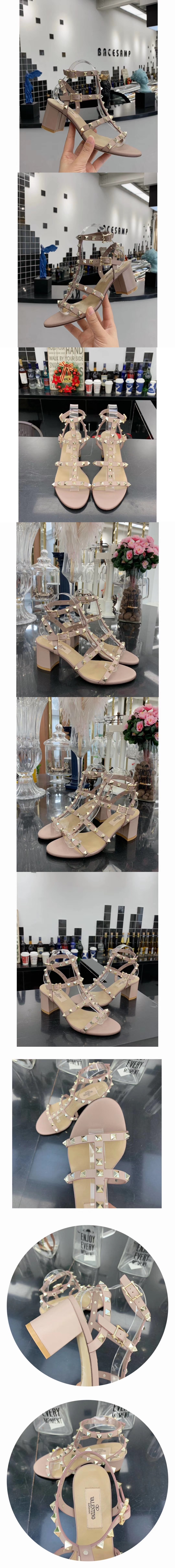 발렌티노 락스터드 샌들힐 6.5cm N01470-2