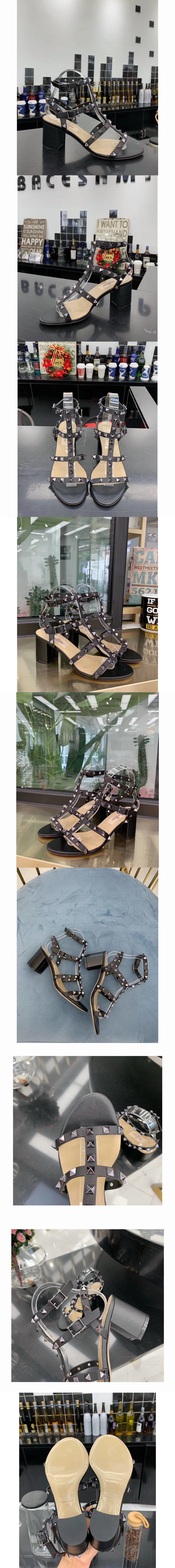 발렌티노 락스터드 샌들힐 6.5cm N01470-3