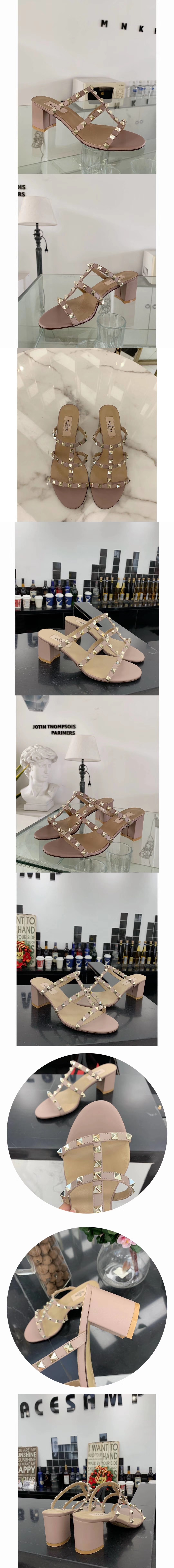 발렌티노 락스터드 샌들힐 6.5cm N01470-3