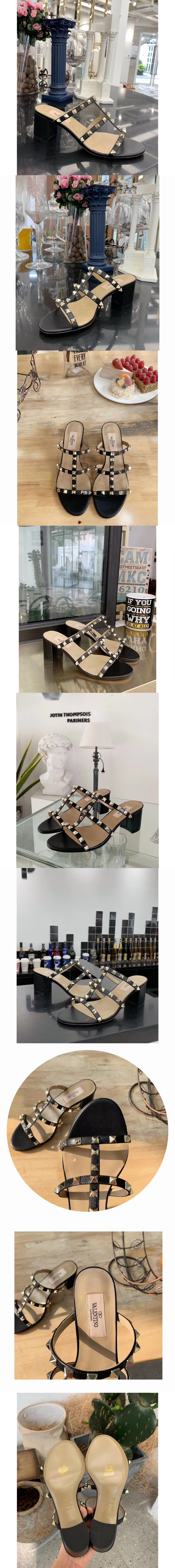 발렌티노 락스터드 샌들힐 6.5cm N01471-3