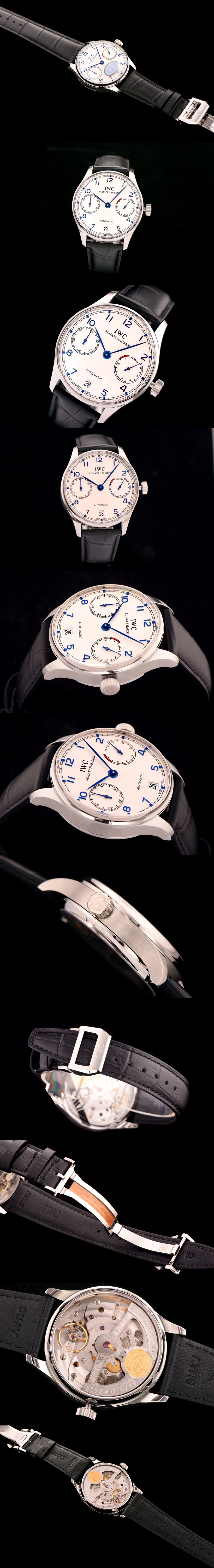 [IWC]IWC 포르투기스 세븐데이즈 IW500704（실버케이스&블루핸즈)