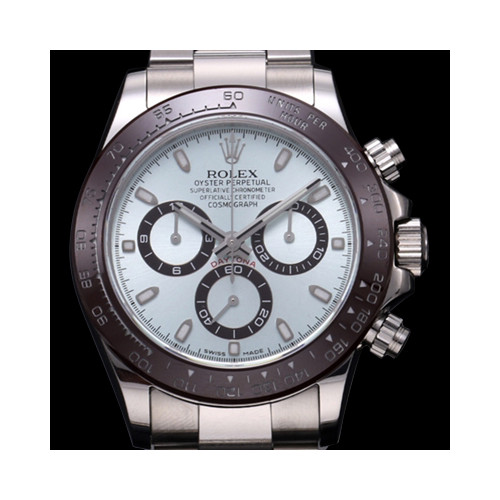[로렉스] 크로노그래프 데이토나 116506 아이스 블루 다이얼 브라운 컬러 모노블록 세라크롬Cerachrom 베젤 오토매틱 무브먼트 rol0349 - Rolex Oyster Perpetual Cosmograph Daytona Ceramic Bezel Ice Blue Dial Automatic Movement
