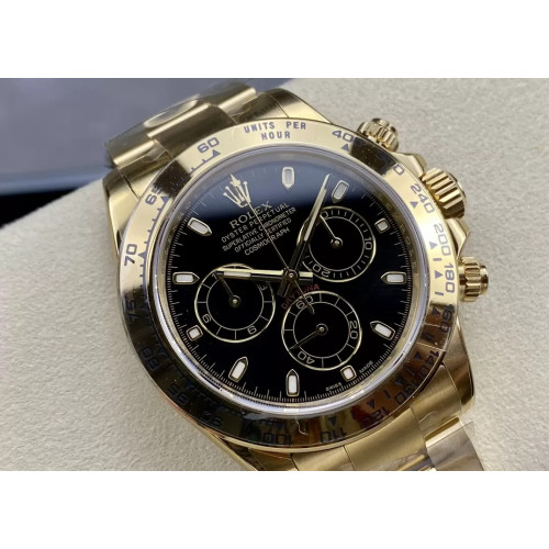 ROLEX 로렉스 데이토나 블랙 다이얼 옐로우 골드 금통 m116508