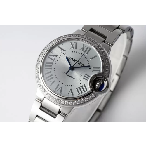 CARTIER 까르띠에 발롱 블루 드 까르띠에 다이아 베젤 33mm W4BB0028