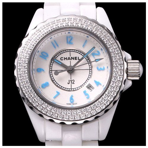  [샤넬]제이12 H3826 여성용 신상모델! 100%세라믹 소재 최상급 쥬얼 셋팅 베젤 화이트 다이얼 세계적 범용 쿼츠 무브먼트 cha0144 - CHANEL J12 TOP Grade Quality Ladies Full Ceramic Diamond Bezel White Dial Swiss Ronda Quartz Movement