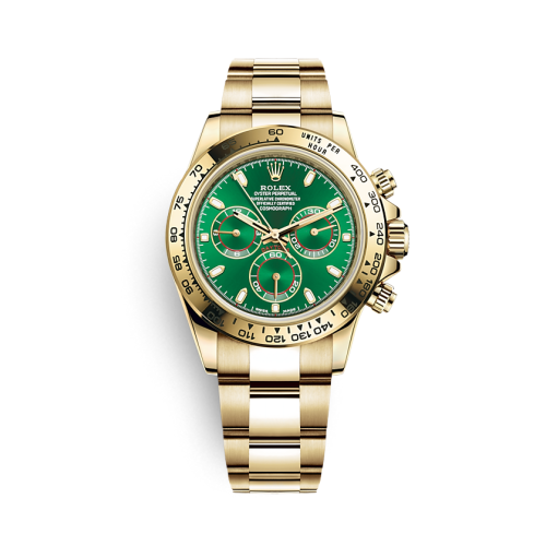 (정품비교영상) ROLEX 로렉스 데이토나 옐로우 골드 그린 다이얼 최신버전 업그레이드형!! 크로노그래프 데이토나 18K 옐로우골드 Green 다이얼 수정형 ETA 7750 오토매틱 무브먼트 rol0730 - ROLEX TOP Grade Quality Chronograph Daytona 18K YellowGold Case Green Dial High Quilty Automatic Movement