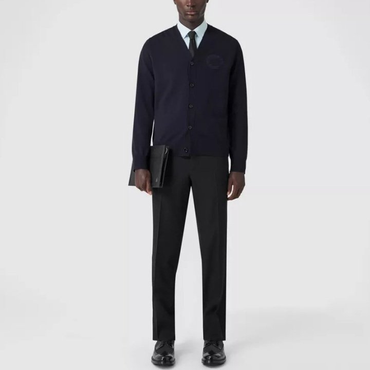 BURBERRY 버버리 오크 리프 크레스트 자수 가디건