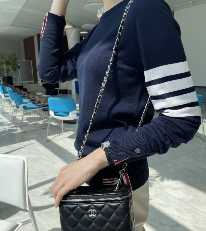 THOM BROWNE 톰브라운 사선 울 니트