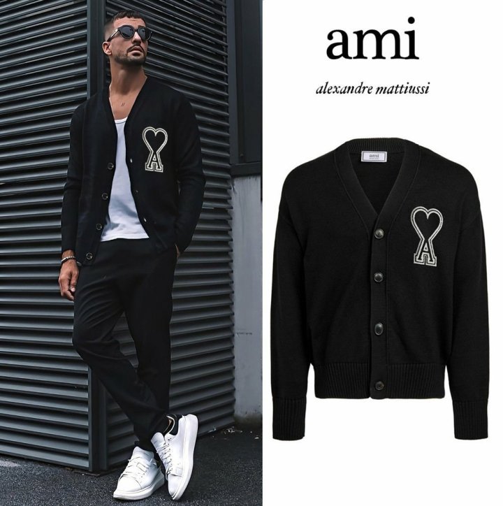 AMI 아미(NEW)보플빅패치 안타르시아 커플가디건