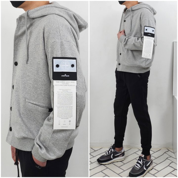 Stone Island  스톤아일랜드 멤브라나 숏 후드 가디건