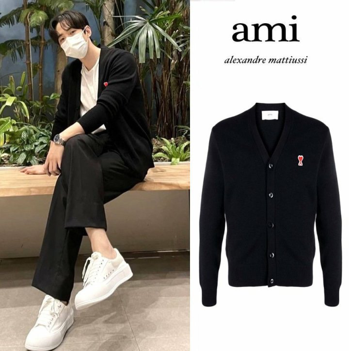 AMI   아미(ami) 스몰패치 커플 가디건