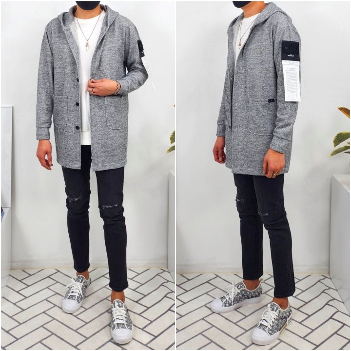 Stone Island 스톤아일랜드 멤브라나 롱 후드 가디건 [고급]