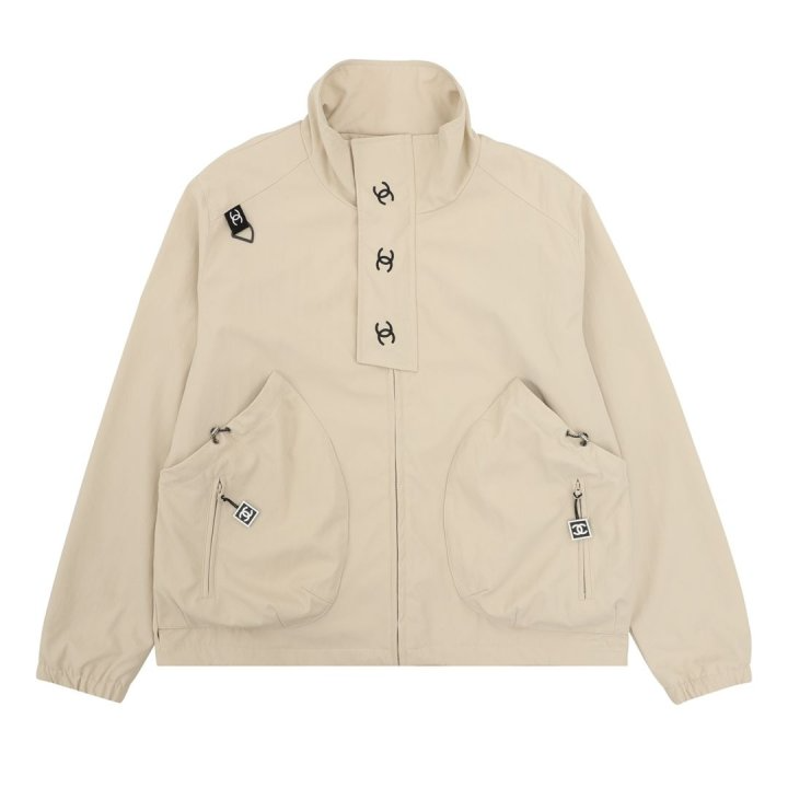 CHANEL 샤넬 시그니처 하이넥 나일론 자켓