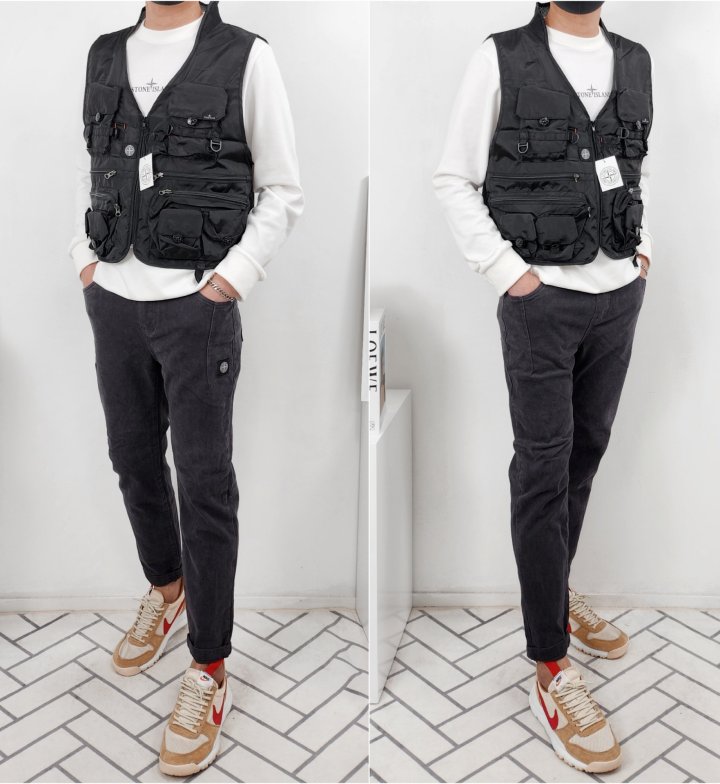 Stone Island   스톤아일랜드 멀티 포켓 캠퍼 라인 베스트