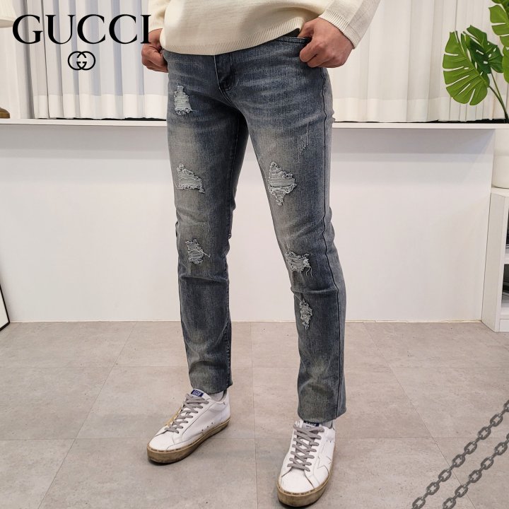 GUCCi 구찌 G로고 포켓 데미지 청바지