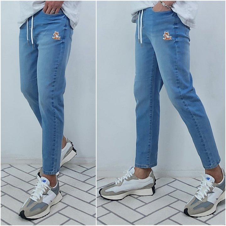 Maison Kitsune 메종키츠네 리얼 밴딩 팬츠