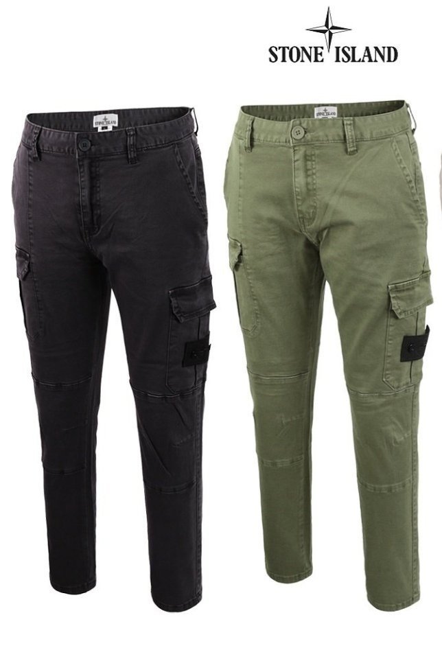 STONE ISLAND 스톤아일랜드 아일랜드 슬림카고팬츠